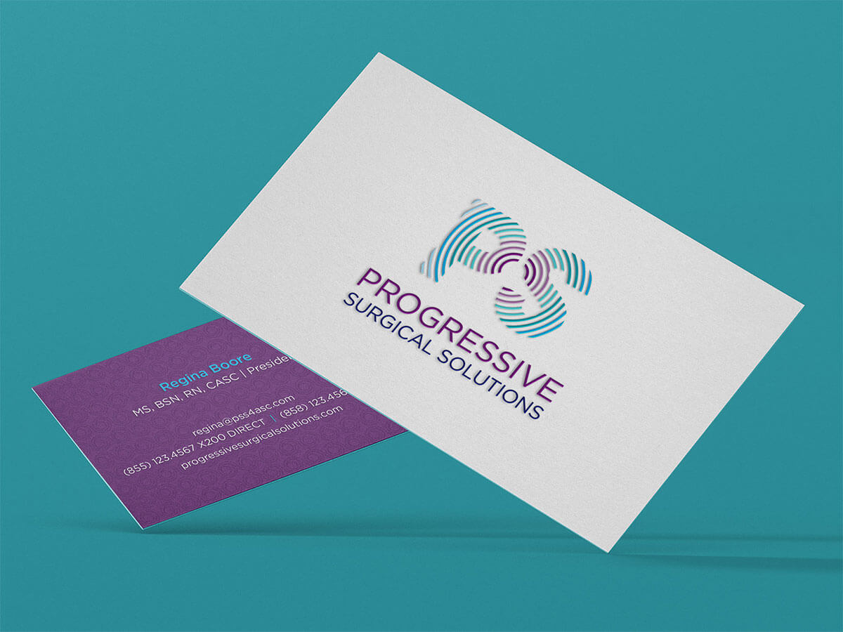 Progressive Surgical Solutions Branding Case Study Print Marketing Business Card