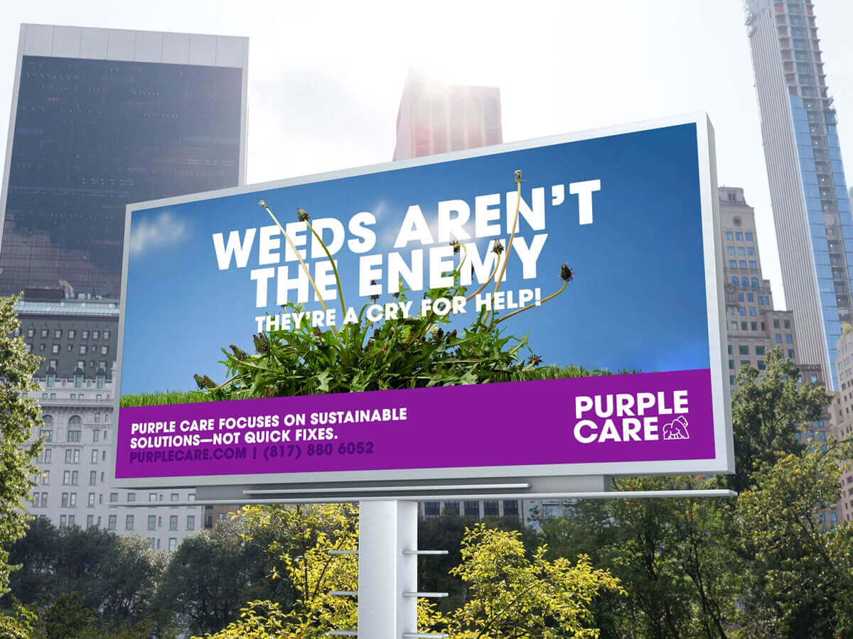 Branding Purple Care Billboard Marketing