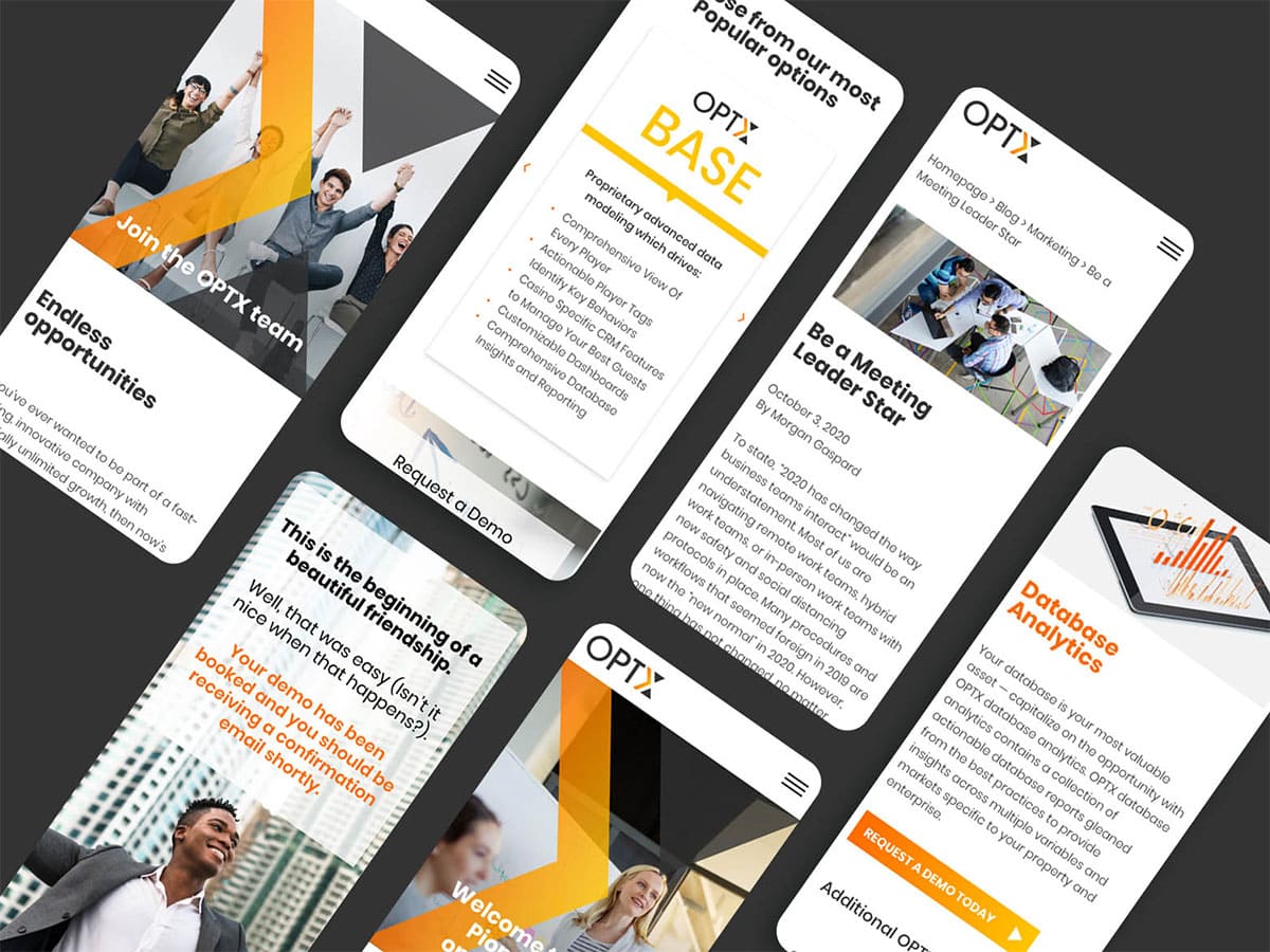 Branding Case Study OPTX Mobile Website Design