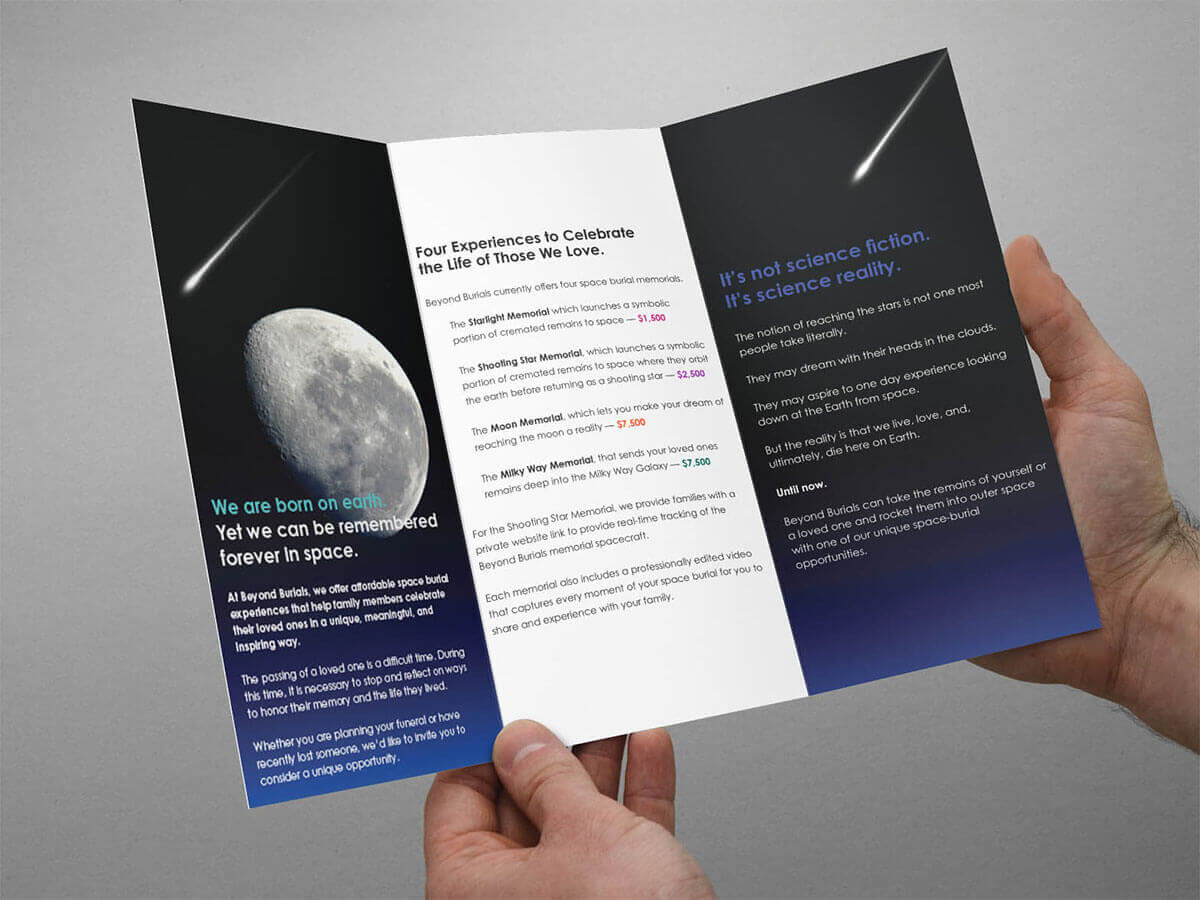 Branding Case Study Beyond Burials Brochure Design