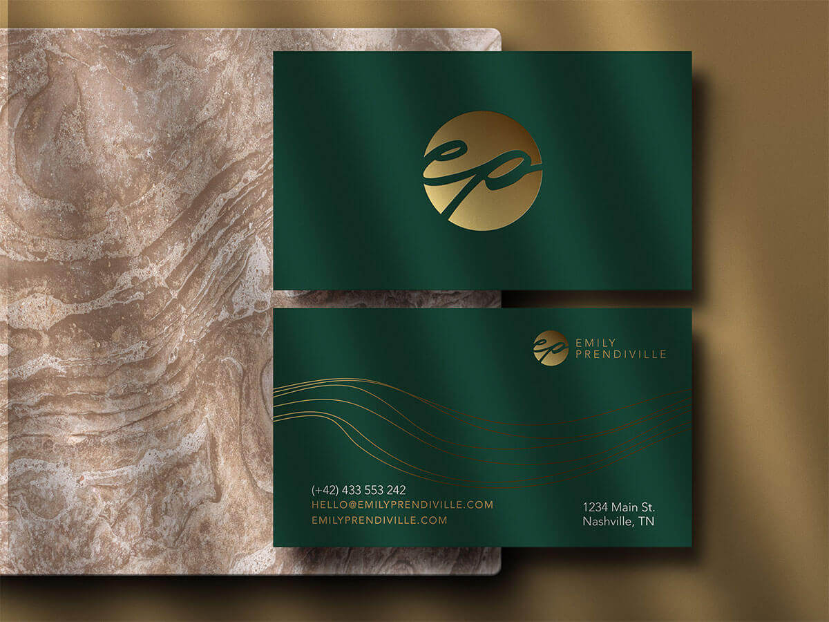 Emily Prendiville Branding Case Study Print Marketing Business Card Design