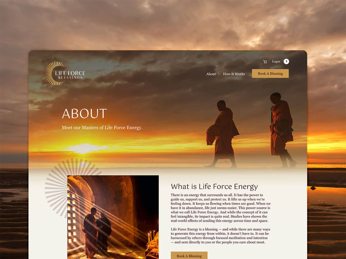 Branding Case Study Life Force Blessings Website Design