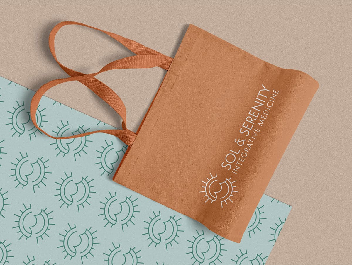 Sol Serenity Branding Case-Study Print Design Swag Tote Bag