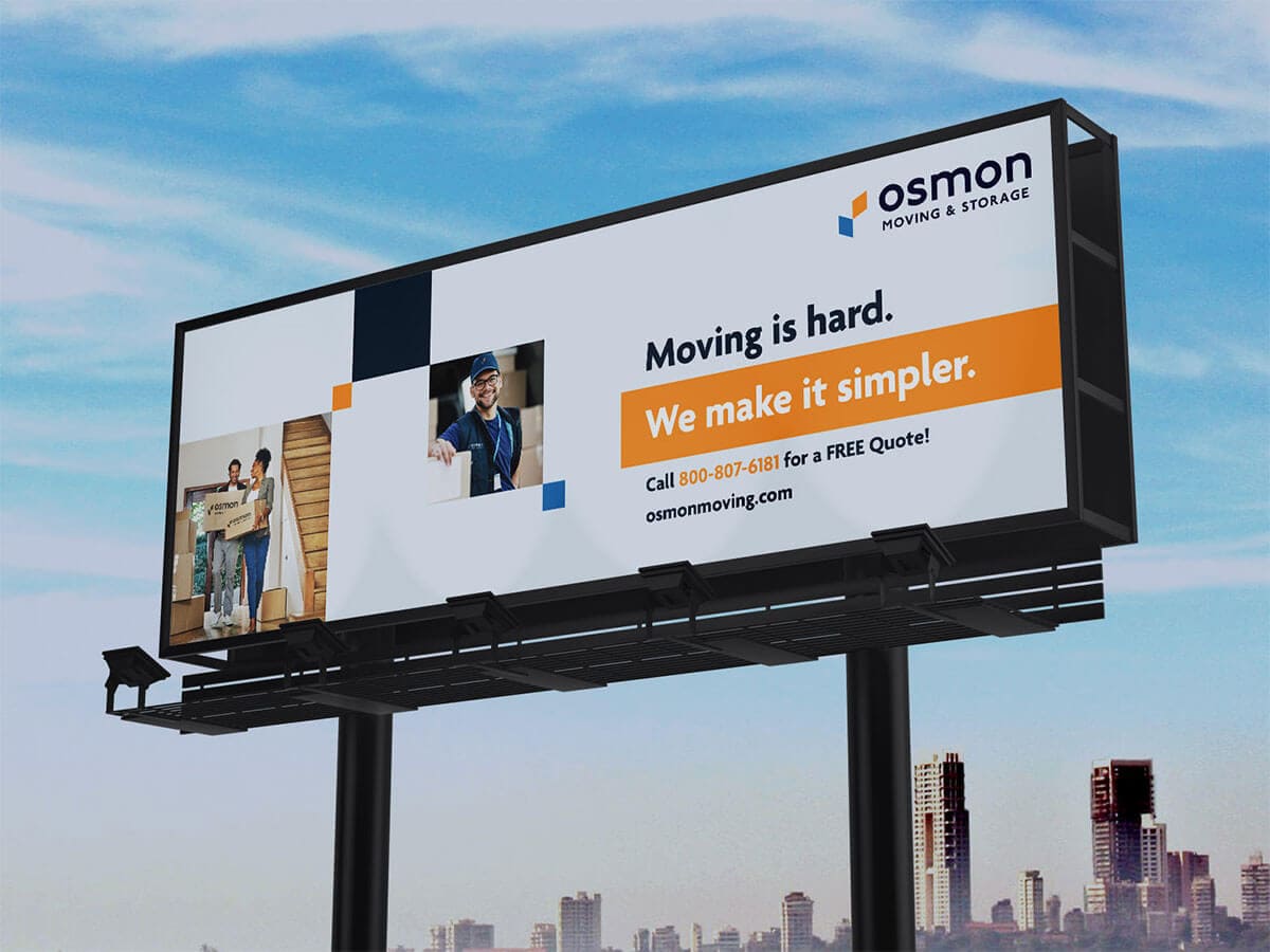 Osmon Moving Branding Case Study Print Design Billboard