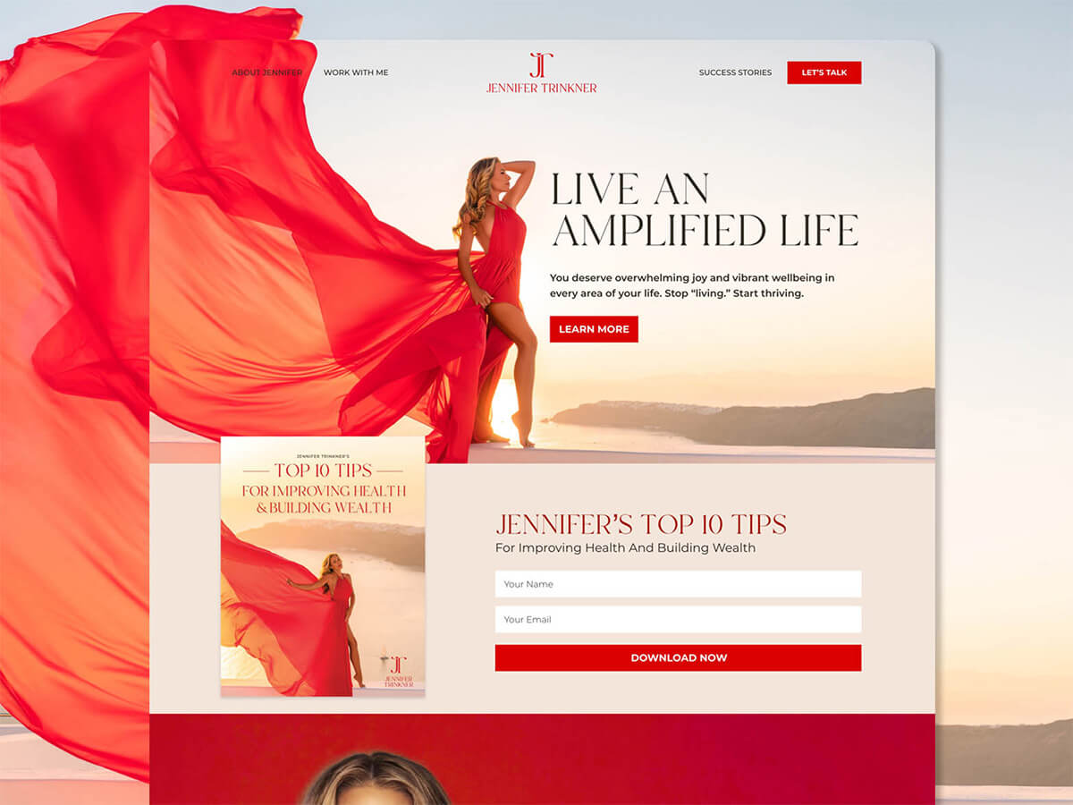 BFTP Case Study Jennifer Trinkner Desktop Homepage Website Design