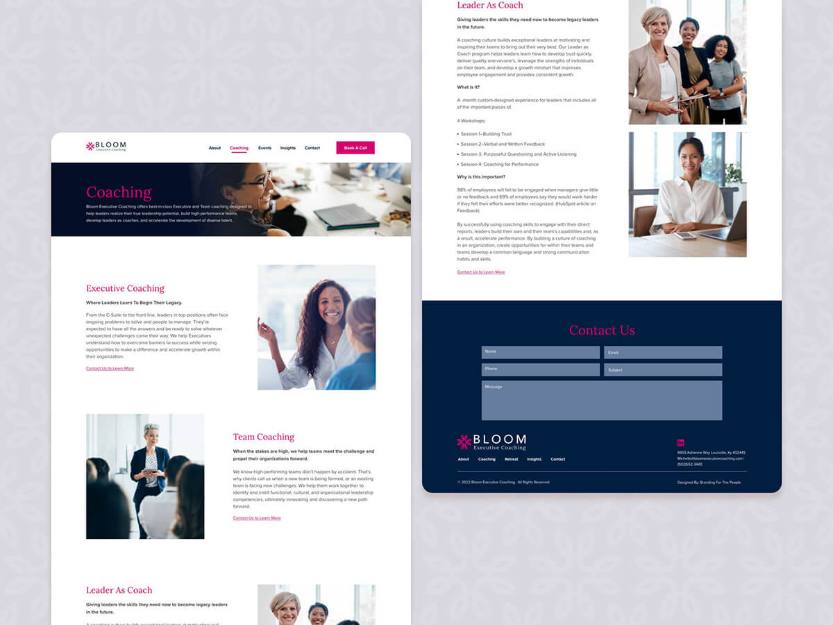 Branding For The People Case Study Bloom Website Design UI UX
