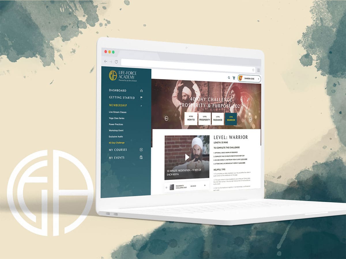 Branding Case Study Life Force Academy Website Design Laptop