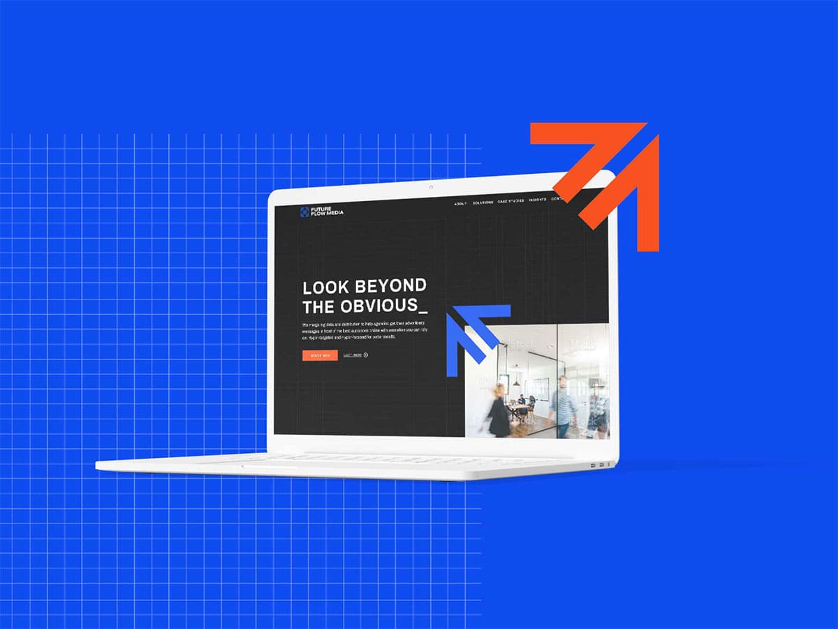 Branding Case Study Future Flow Media Laptop -Website Design
