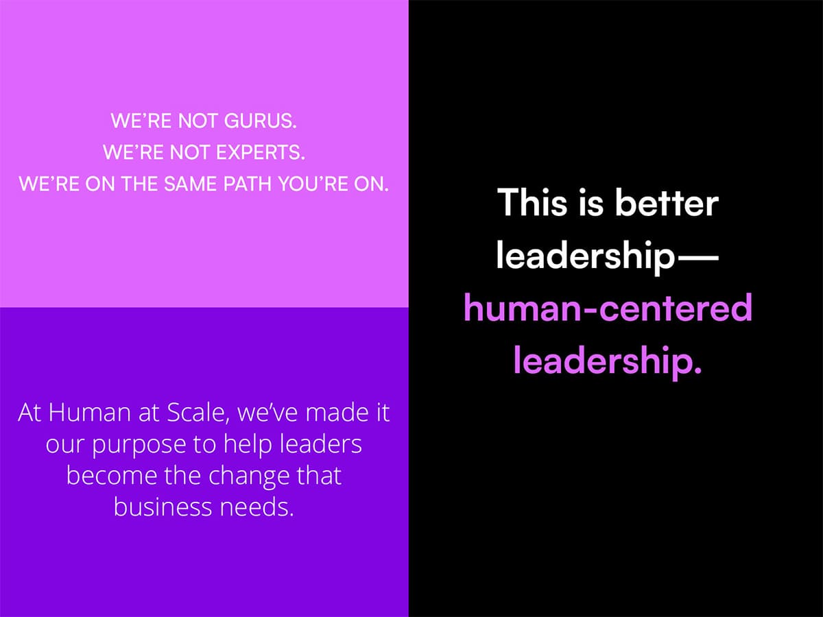 Human At Scale Branding Case Study Typography