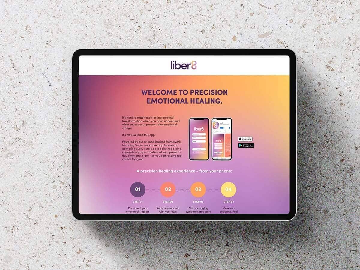 Liber8 Case Study Brand Identity_Tablet Responsive Design