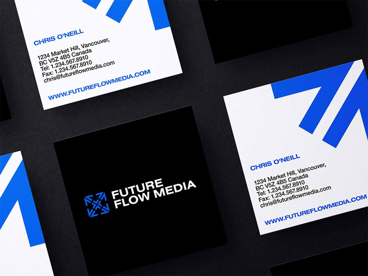 Branding Case Study Future Flow Media Business Cards