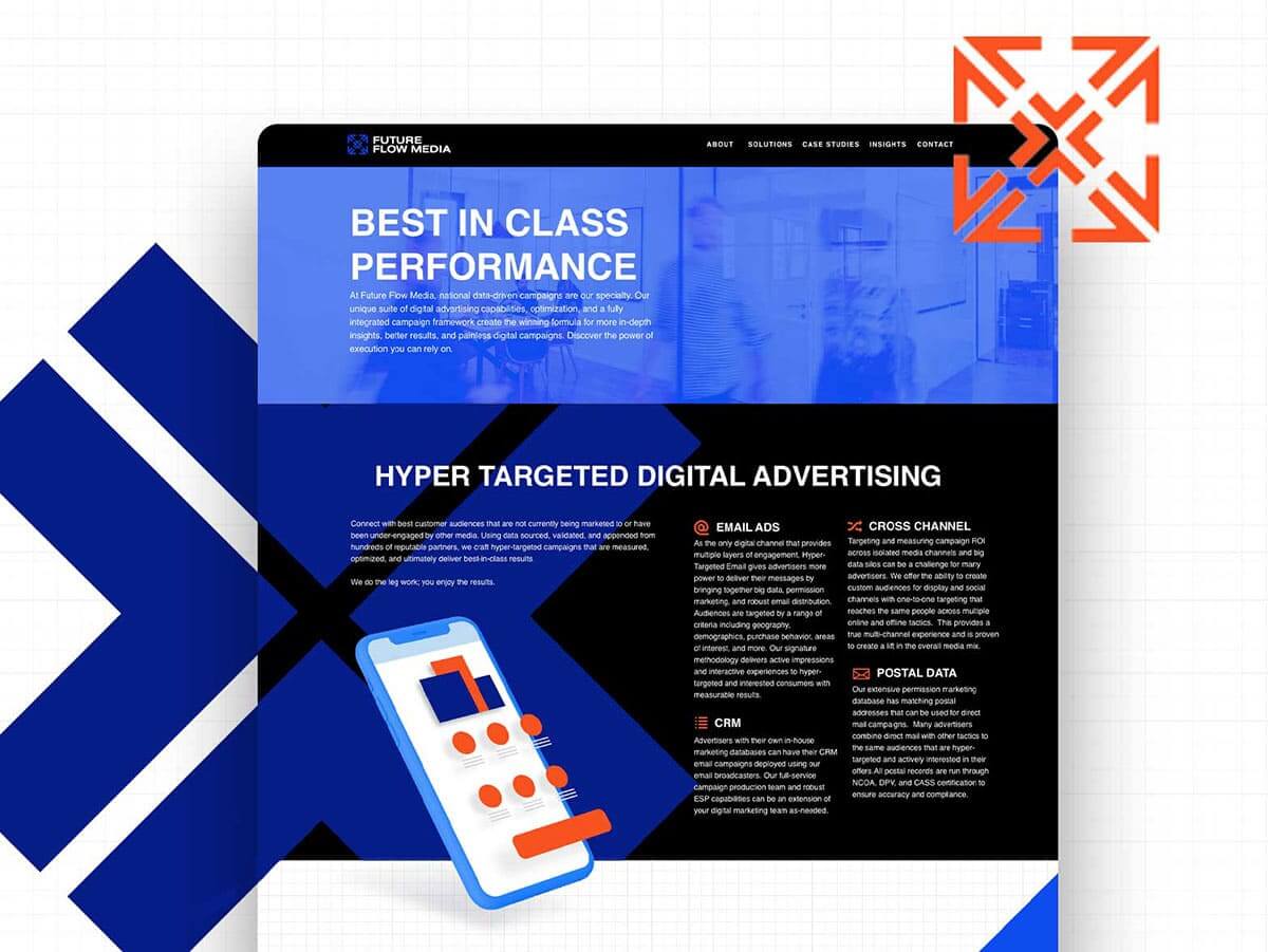 Branding Case Study Future Flow Media Mobile -Website Design Homepage