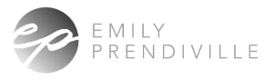 Emily Prendiville black gradient logo 